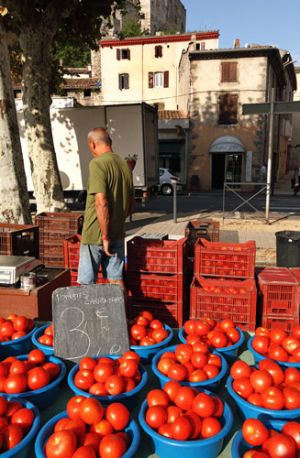 Tomato Vendor at La Voulte Sur Rhone Market